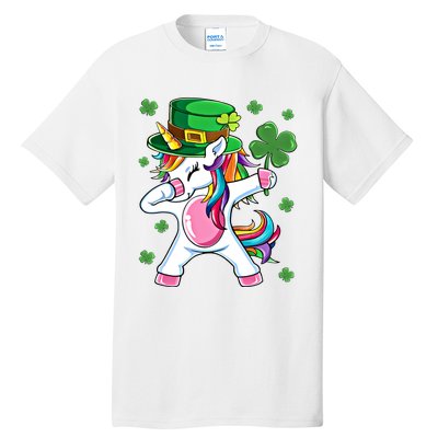 Dabbing Unicorn St Patricks Day Irish Dab Funny Gift Tall T-Shirt