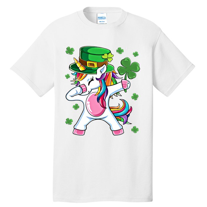 Dabbing Unicorn St Patricks Day Irish Dab Funny Gift Tall T-Shirt