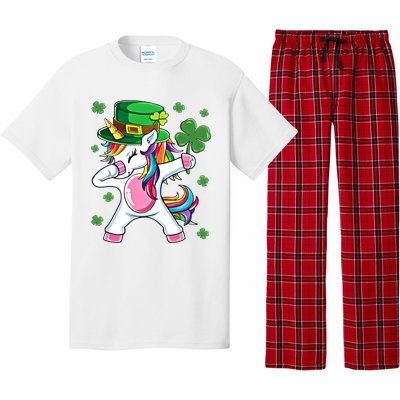 Dabbing Unicorn St Patricks Day Irish Dab Funny Gift Pajama Set