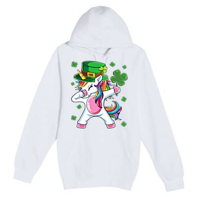 Dabbing Unicorn St Patricks Day Irish Dab Funny Gift Premium Pullover Hoodie