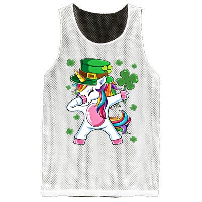 Dabbing Unicorn St Patricks Day Irish Dab Funny Gift Mesh Reversible Basketball Jersey Tank