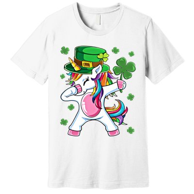 Dabbing Unicorn St Patricks Day Irish Dab Funny Gift Premium T-Shirt