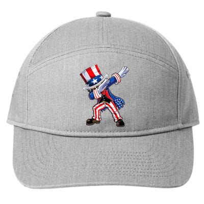 Dabbing Uncle Sam 4th of July Wo Funny Dab Dance 7-Panel Snapback Hat