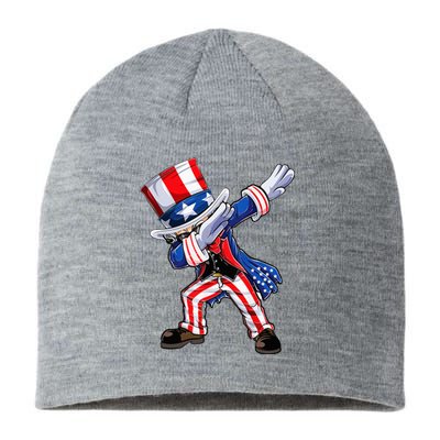 Dabbing Uncle Sam 4th of July Wo Funny Dab Dance Sustainable Beanie