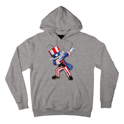 Dabbing Uncle Sam 4th of July Wo Funny Dab Dance Tall Hoodie