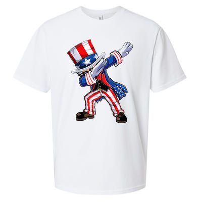 Dabbing Uncle Sam 4th of July Wo Funny Dab Dance Sueded Cloud Jersey T-Shirt