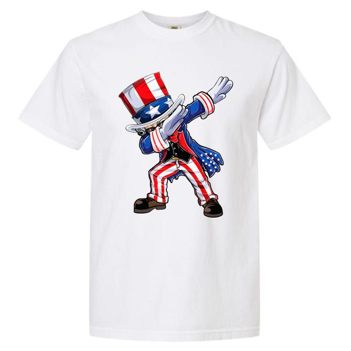 Dabbing Uncle Sam 4th of July Wo Funny Dab Dance Garment-Dyed Heavyweight T-Shirt