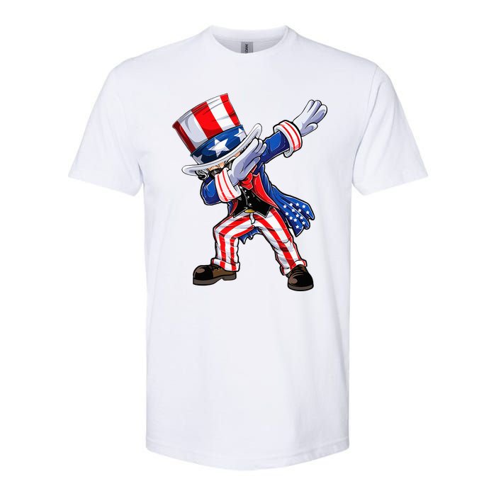 Dabbing Uncle Sam 4th of July Wo Funny Dab Dance Softstyle CVC T-Shirt