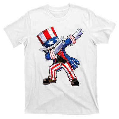 Dabbing Uncle Sam 4th of July Wo Funny Dab Dance T-Shirt