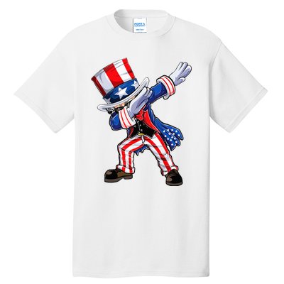 Dabbing Uncle Sam 4th of July Wo Funny Dab Dance Tall T-Shirt