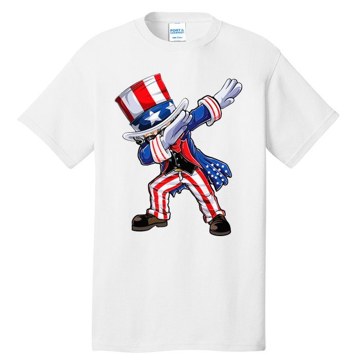 Dabbing Uncle Sam 4th of July Wo Funny Dab Dance Tall T-Shirt