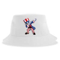 Dabbing Uncle Sam 4th of July Wo Funny Dab Dance Sustainable Bucket Hat