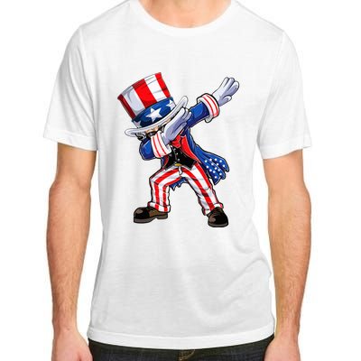 Dabbing Uncle Sam 4th of July Wo Funny Dab Dance Adult ChromaSoft Performance T-Shirt