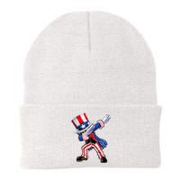 Dabbing Uncle Sam 4th of July Wo Funny Dab Dance Knit Cap Winter Beanie