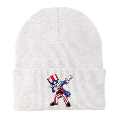 Dabbing Uncle Sam 4th of July Wo Funny Dab Dance Knit Cap Winter Beanie