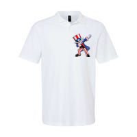 Dabbing Uncle Sam 4th of July Wo Funny Dab Dance Softstyle Adult Sport Polo