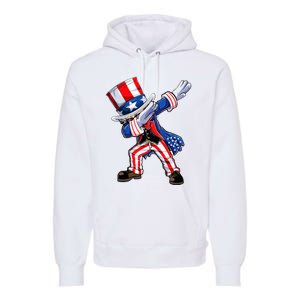 Dabbing Uncle Sam 4th of July Wo Funny Dab Dance Premium Hoodie