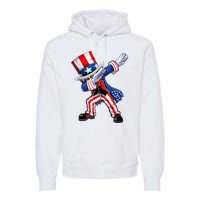 Dabbing Uncle Sam 4th of July Wo Funny Dab Dance Premium Hoodie