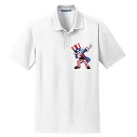 Dabbing Uncle Sam 4th of July Wo Funny Dab Dance Dry Zone Grid Polo