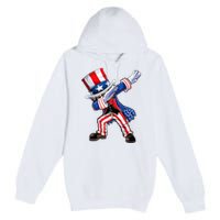 Dabbing Uncle Sam 4th of July Wo Funny Dab Dance Premium Pullover Hoodie