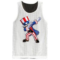 Dabbing Uncle Sam 4th of July Wo Funny Dab Dance Mesh Reversible Basketball Jersey Tank