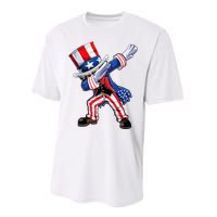 Dabbing Uncle Sam 4th of July Wo Funny Dab Dance Performance Sprint T-Shirt