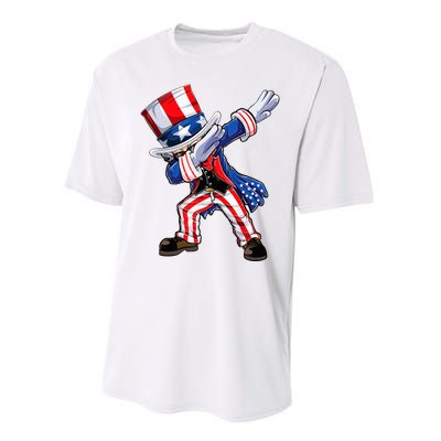 Dabbing Uncle Sam 4th of July Wo Funny Dab Dance Performance Sprint T-Shirt