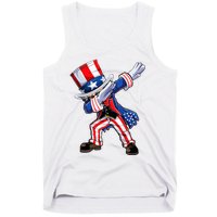 Dabbing Uncle Sam 4th of July Wo Funny Dab Dance Tank Top