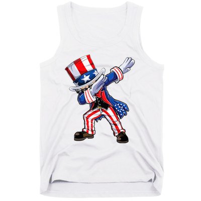 Dabbing Uncle Sam 4th of July Wo Funny Dab Dance Tank Top