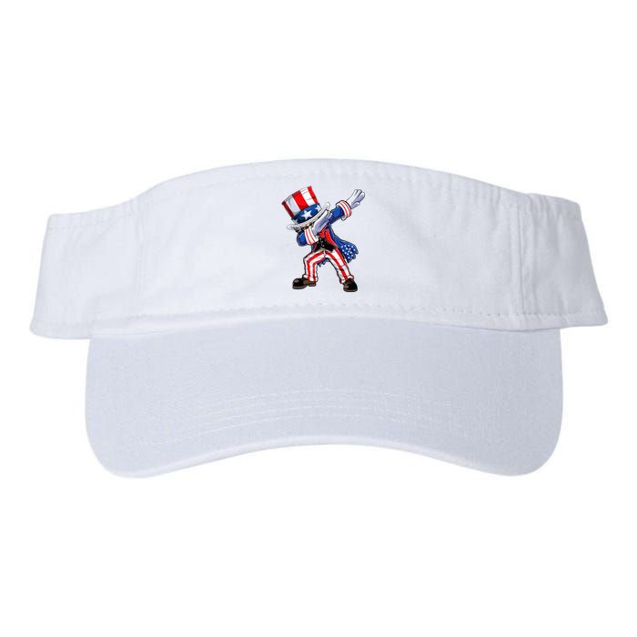 Dabbing Uncle Sam 4th of July Wo Funny Dab Dance Valucap Bio-Washed Visor