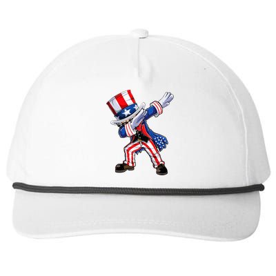 Dabbing Uncle Sam 4th of July Wo Funny Dab Dance Snapback Five-Panel Rope Hat