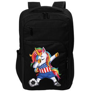 Dab Unicorn United States Football Soccer Jersey US Flag Impact Tech Backpack