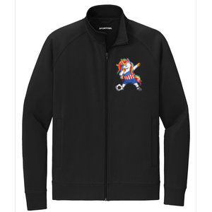 Dab Unicorn United States Football Soccer Jersey US Flag Stretch Full-Zip Cadet Jacket