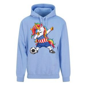 Dab Unicorn United States Football Soccer Jersey US Flag Unisex Surf Hoodie