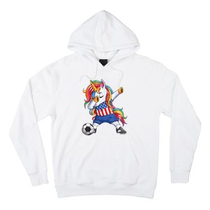 Dab Unicorn United States Football Soccer Jersey US Flag Hoodie