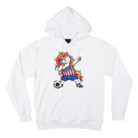 Dab Unicorn United States Football Soccer Jersey US Flag Hoodie