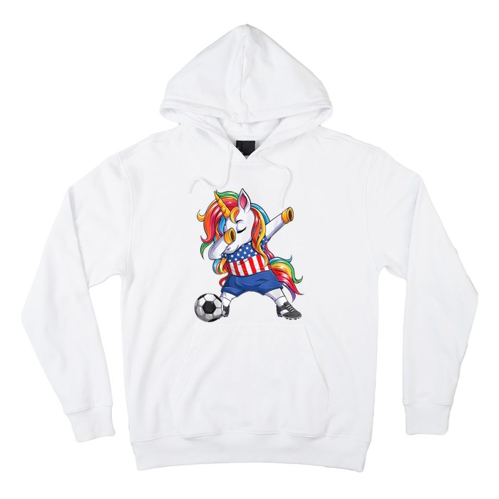 Dab Unicorn United States Football Soccer Jersey US Flag Hoodie