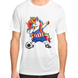 Dab Unicorn United States Football Soccer Jersey US Flag Adult ChromaSoft Performance T-Shirt