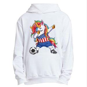 Dab Unicorn United States Football Soccer Jersey US Flag Urban Pullover Hoodie