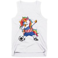 Dab Unicorn United States Football Soccer Jersey US Flag Tank Top