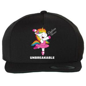 Dyslexia Unicorn Unbreakable Dyslexia Warrior Awareness Gift Wool Snapback Cap