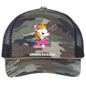 Dyslexia Unicorn Unbreakable Dyslexia Warrior Awareness Gift Retro Rope Trucker Hat Cap