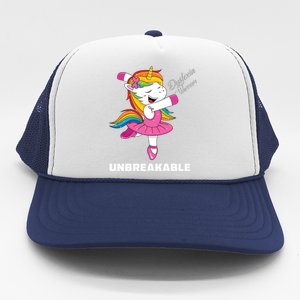 Dyslexia Unicorn Unbreakable Dyslexia Warrior Awareness Gift Trucker Hat