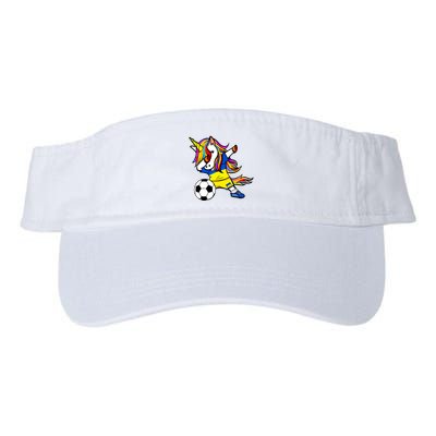 Dabbing Unicorn Ukraine Football Ukrainian Flag Soccer Visor