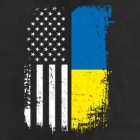 Distressed USA Ukraine Flag Stand With Ukraine Beanie