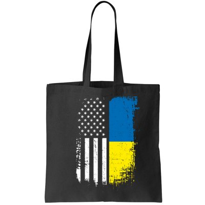 Distressed USA Ukraine Flag Stand With Ukraine Bag