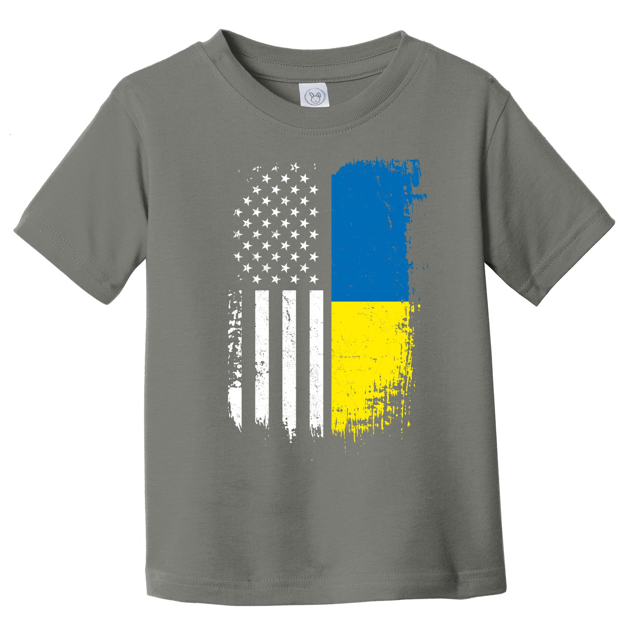 Distressed USA Ukraine Flag Stand With Ukraine Toddler T-Shirt