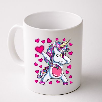 Dabbing Unicorn Valentine's Day Heart Costume Gift Coffee Mug