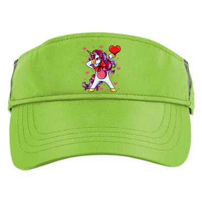 Dabbing Unicorn Valentine's Day Heart Love Great Gift Adult Drive Performance Visor