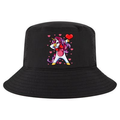 Dabbing Unicorn Valentine's Day Heart Love Great Gift Cool Comfort Performance Bucket Hat